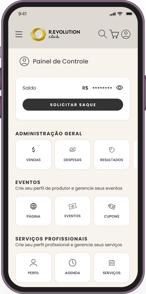 Painel de controle
